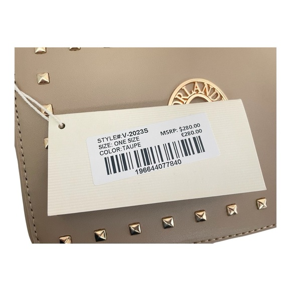 Valentino Orlandi Taupe Crossbody Bag w/ Gold Accents NWT

Measures 8.5” x 5.5” - Picture 4 of 4